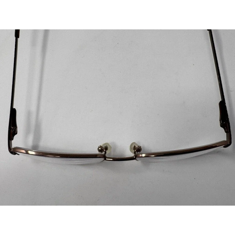 Coach Moira 1010 Eyeglass Frames Only 50-16-135 Metallic Half Rim Authentic